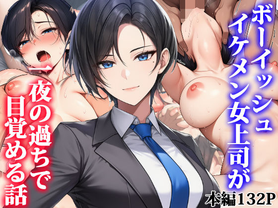 ボーイッシュイケメン女上司が一夜の過ちで目覚める話【エロ漫画・hitomi】